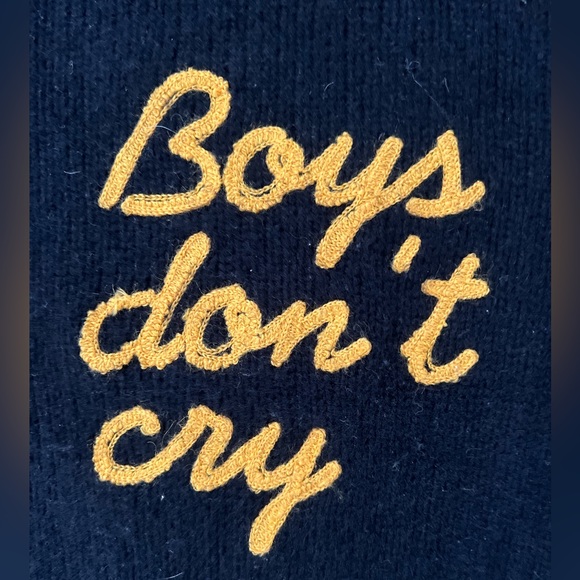 Chaser BOYS DON’T CRY CASHMERE SWEATER - BLACK - Picture 3 of 5